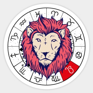 Lion star sign, zodiac sign horoscope Sticker